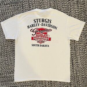 Sturgis South Dakota Harley-Davidson cotton t-shirt men’s Large red white black